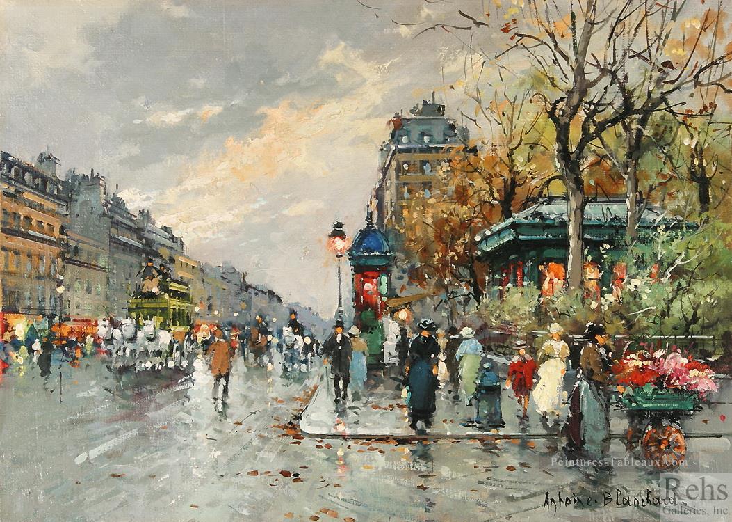 AB la rue lafayette et le square montholon Paris Peintures à l'huile
